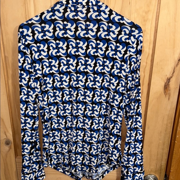 Philosophy Blue and Black Patterned Blouse - Picture 3 of 5